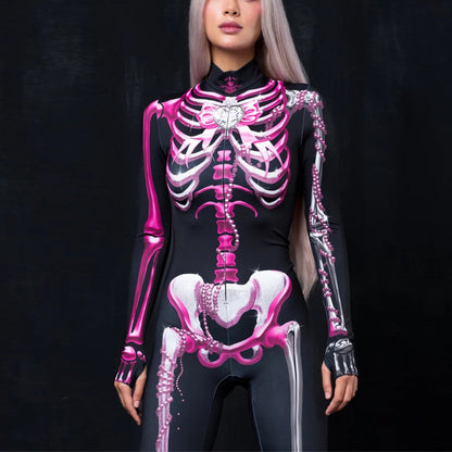 Skull Skeleton Halloween Catsuit
