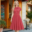 Dot Bow Charm Midi Dress