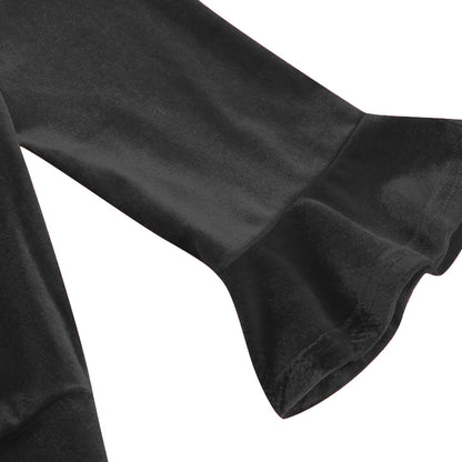 Xmas Vintage Velvet Tie-Neck Fit & Flare Dress