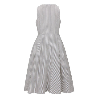 Oktoberfest Beige Retro Dirndl Dress with Apron