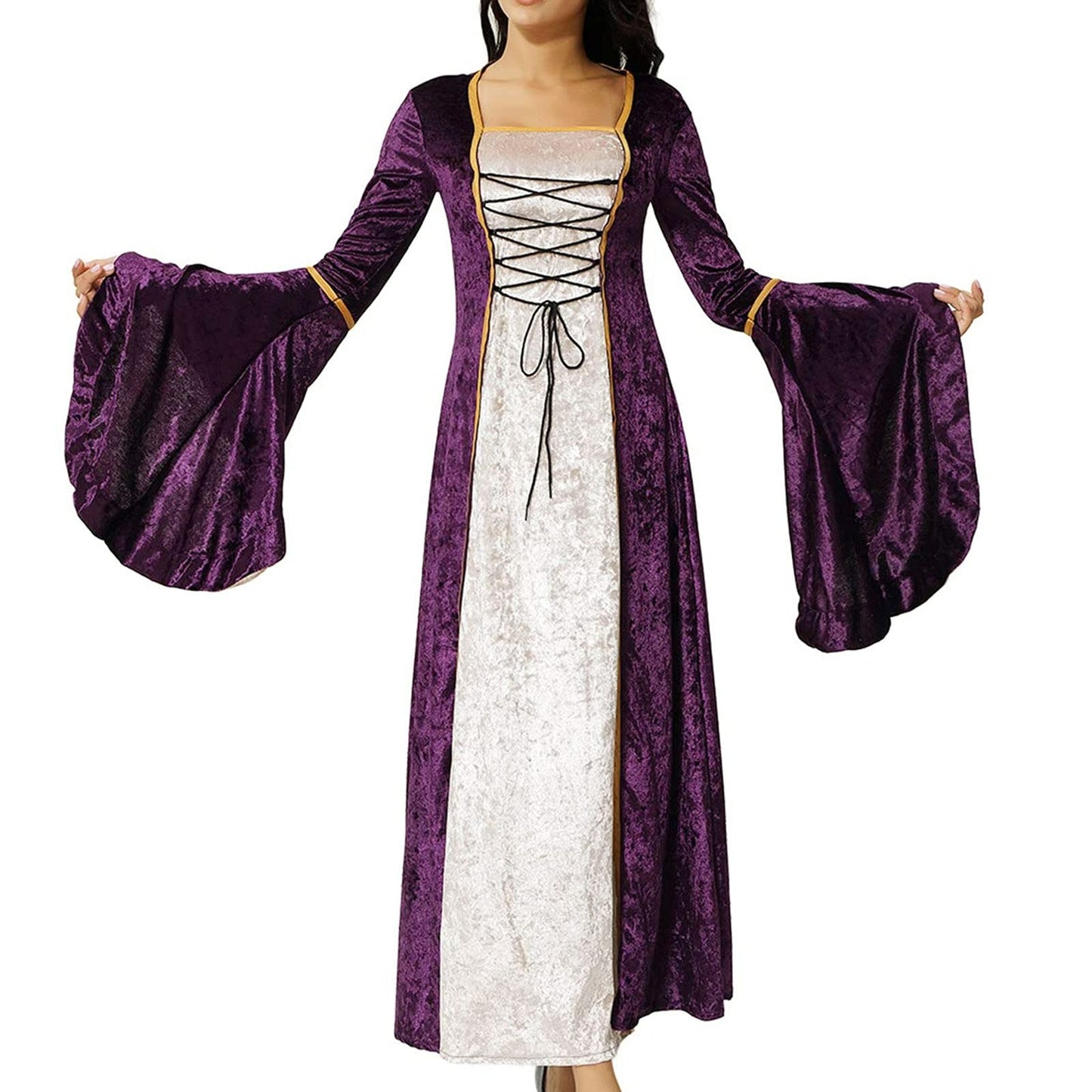 Robe de cour médiévale en velours 
