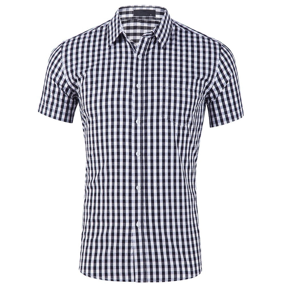 Men's Oktoberfest Bavarian Plaid Short Sleeve Shirt