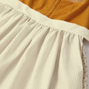 Oktoberfest Orange Vintage Dirndl Dress with Beige Apron - Retrorobe