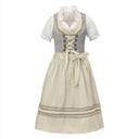 Oktoberfest Apricot Elegant Dirndl Dress with Blouse & Apron - Retrorobe