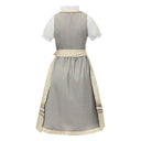 Oktoberfest Apricot Elegant Dirndl Dress with Blouse & Apron - Retrorobe