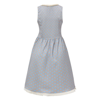 Oktoberfest Apricot Elegant Dirndl Dress with Blouse & Apron