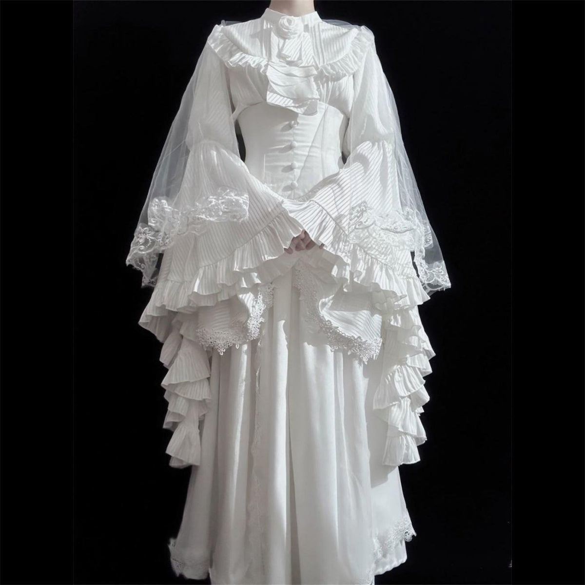 Retro Punk & Gothic Style Dress Set Two Piece Design