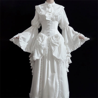 Retro Punk & Gothic Style Dress Set Two Piece Design