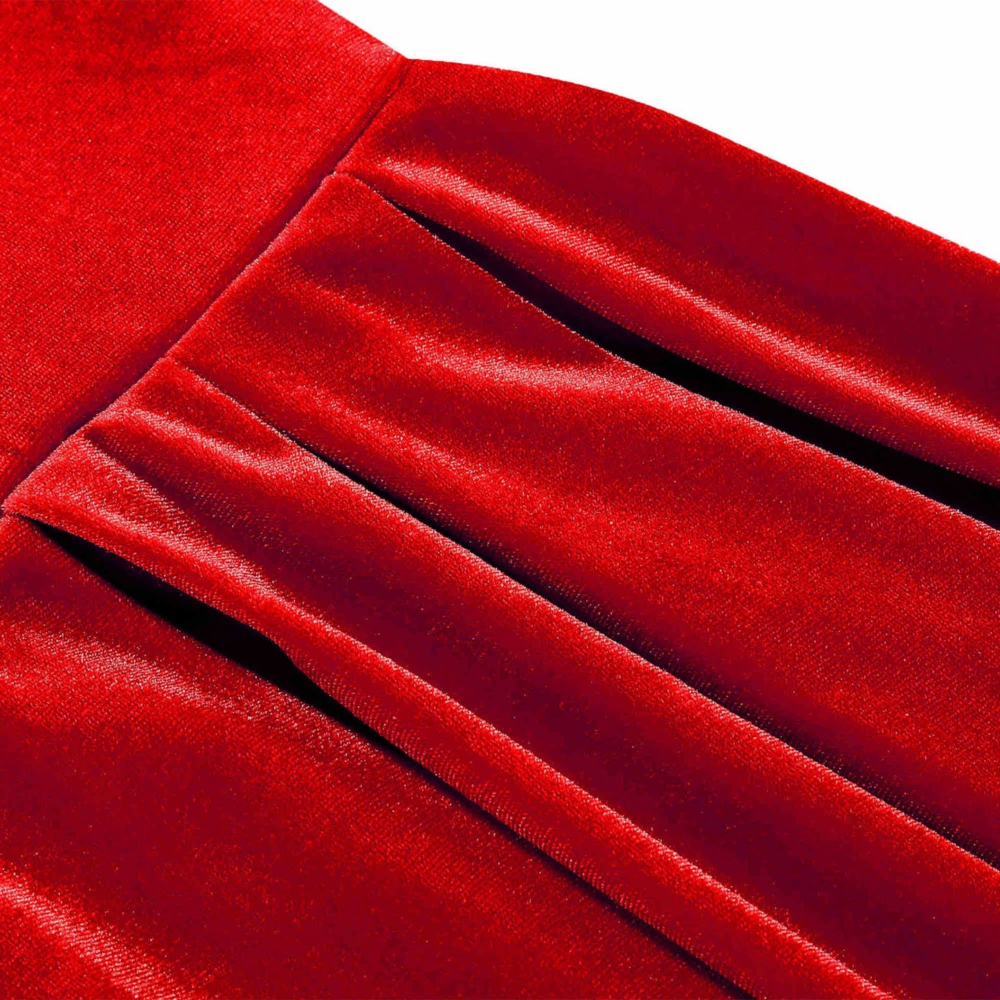 Vintage Xmas Belted A-Line Velvet Dress