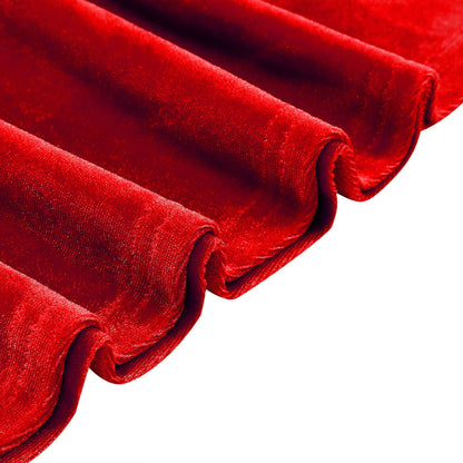 Vintage Xmas Belted A-Line Velvet Dress