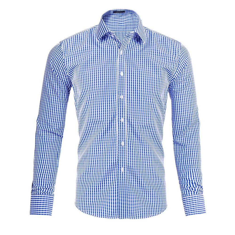 Men's Oktoberfest Bavarian Plaid Long Sleeve Shirt