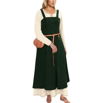 Medieval Apron Overdress Tunic Set Dress