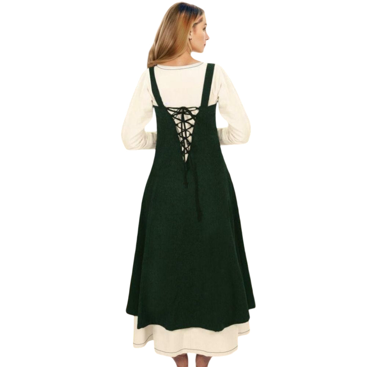 Medieval Apron Overdress Tunic Set Dress