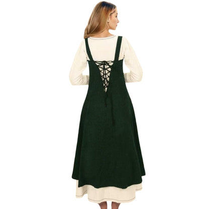 Medieval Apron Overdress Tunic Set Dress