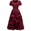 Ruffled Retro Style Women's Medieval Renaissance Dress - Retrorobe