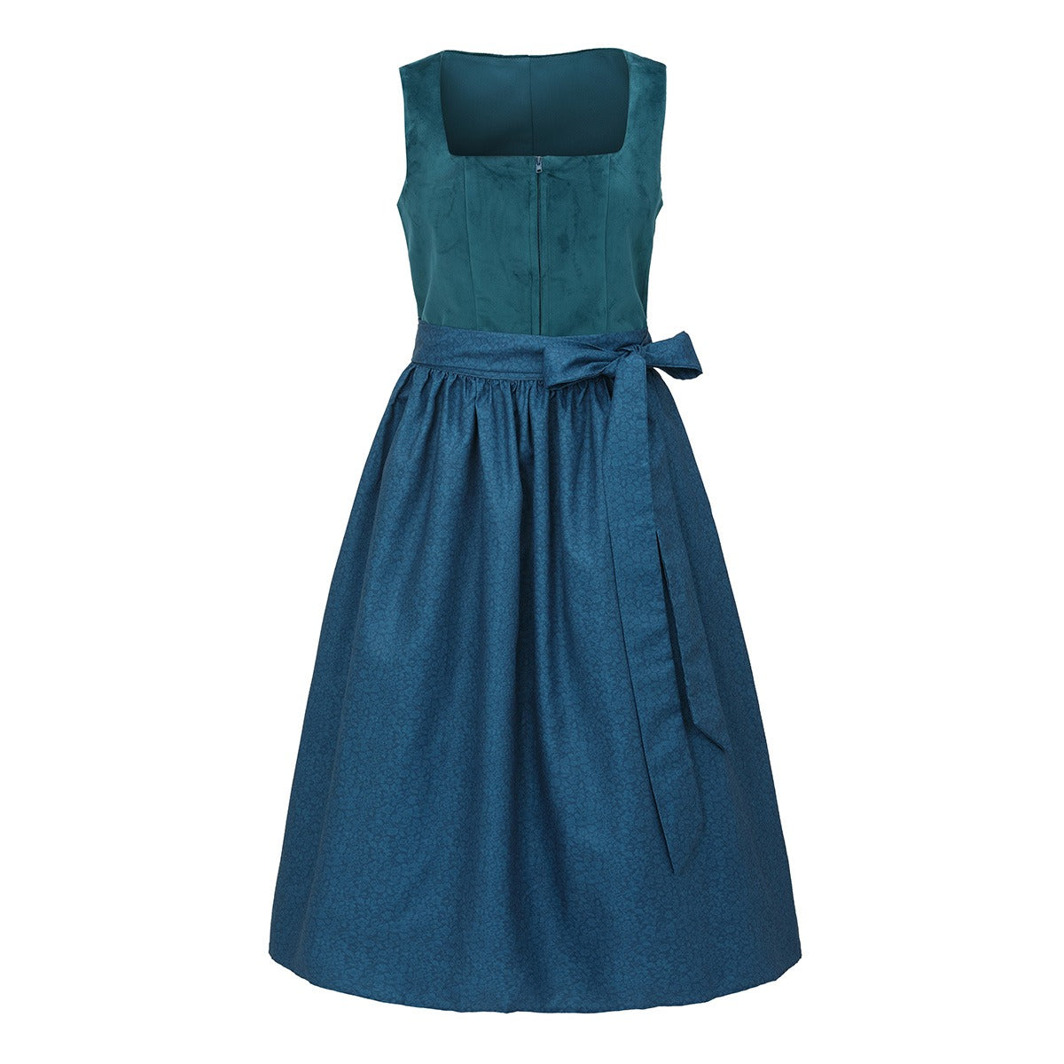 Oktoberfest Women's Deep Green Dirndl Dress with Apron