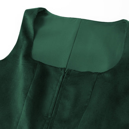 Oktoberfest Women's Deep Green Dirndl Dress with Apron