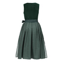 Oktoberfest Women's Deep Green Dirndl Dress with Apron - Retrorobe