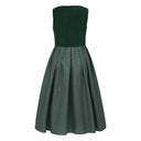 Oktoberfest Women's Deep Green Dirndl Dress with Apron - Retrorobe