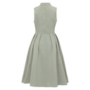 Oktoberfest Green Elegant Dirndl Dress with Floral Lace Apron - Retrorobe