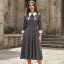 Plaid Checkered Grace Midi Dress