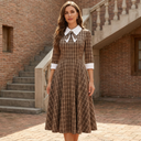 Plaid Checkered Grace Midi Dress