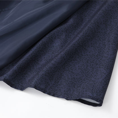 Oktoberfest Navy Blue Elegant Dirndl Dress with Apron