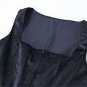 Oktoberfest Navy Blue Elegant Dirndl Dress with Apron - Retrorobe