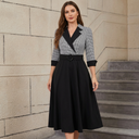 Monochrome Tailored Grace Midi Dress