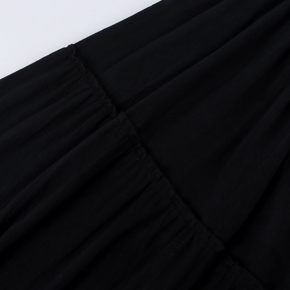 Renaissance Tiered Maxi Dress Off-Shoulder Pocket Dress