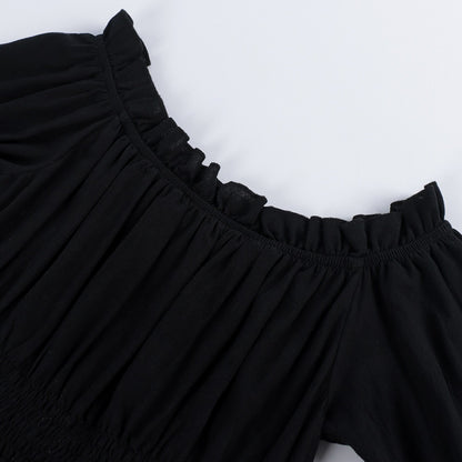 Renaissance Tiered Maxi Dress Off-Shoulder Pocket Dress