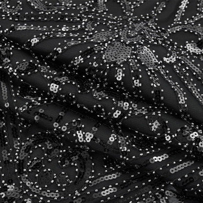 Art Deco Tassel Hem Flapper Dress with Accessories Set