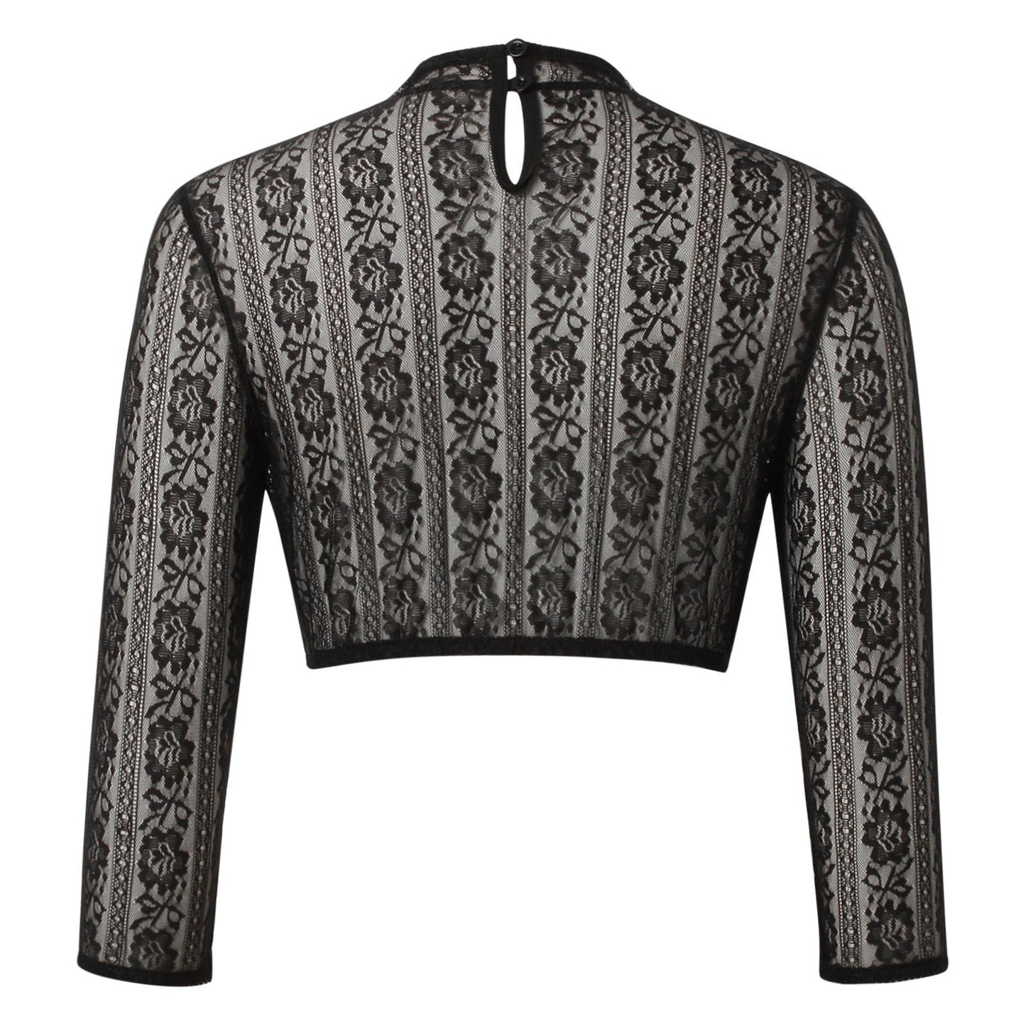 Oktoberfest Lace Dirndl Blouse Bavarian Top - Black