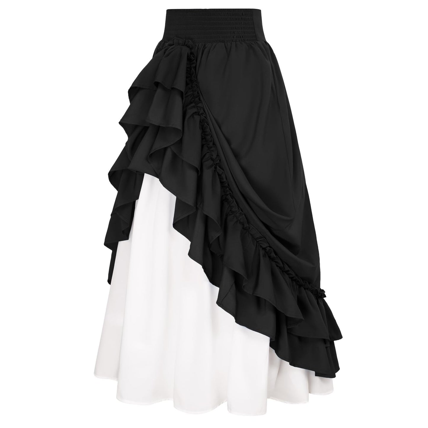 Mittelalterlicher Renaissance-Maxirock im Punk- und Gothic-Stil 