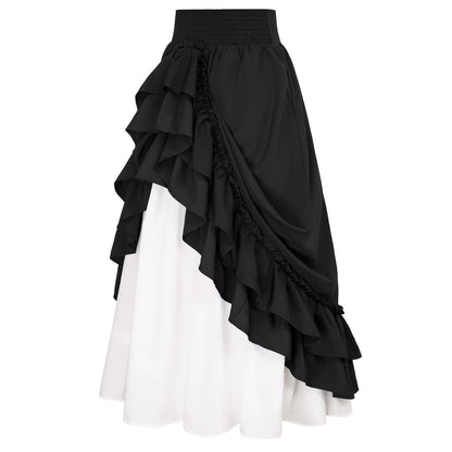 Mittelalterlicher Renaissance-Maxirock im Punk- und Gothic-Stil 