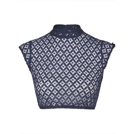 Women's Oktoberfest Navy Lace Dirndl Blouse
