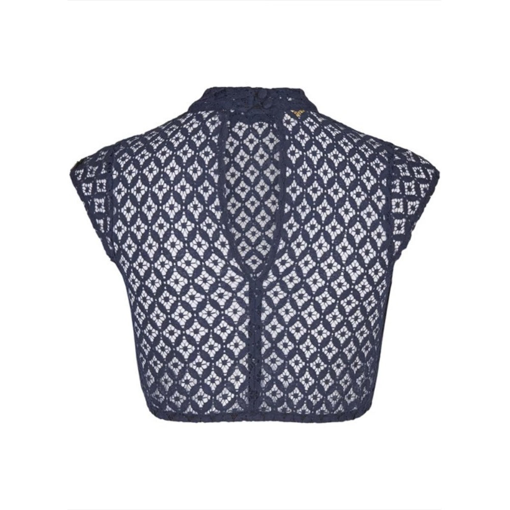 Women's Oktoberfest Navy Lace Dirndl Blouse