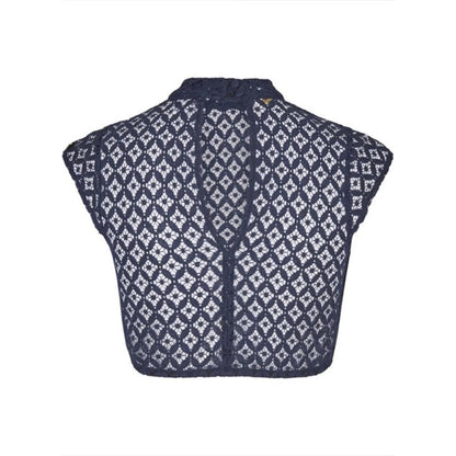 Women's Oktoberfest Navy Lace Dirndl Blouse