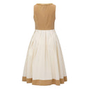 Oktoberfest Khaki Leopard Print Dirndl Dress - Retrorobe