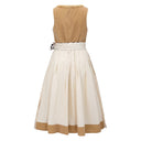 Oktoberfest Khaki Leopard Print Dirndl Dress - Retrorobe
