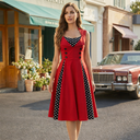 Contrast Polka Grace Midi Dress
