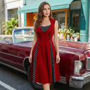 Contrast Polka Grace Midi Dress