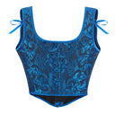 Retro Jacquard Lace-up Corset U-back Vest - Retrorobe