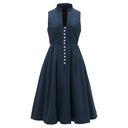 Oktoberfest Blue Vintage Dirndl Dress with Apron - Retrorobe