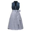 Oktoberfest Blue Vintage Dirndl Dress with Apron - Retrorobe