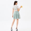 Oktoberfest Green Dirndl Dress with Blouse and Lace Apron - Retrorobe