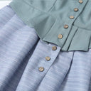 Oktoberfest Button-Up Dirndl with Long Apron - Retrorobe
