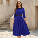Peter Pan Collar Grace Midi Dress