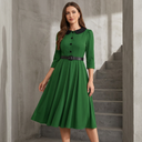 Peter Pan Collar Grace Midi Dress