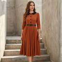 Peter Pan Collar Grace Midi Dress
